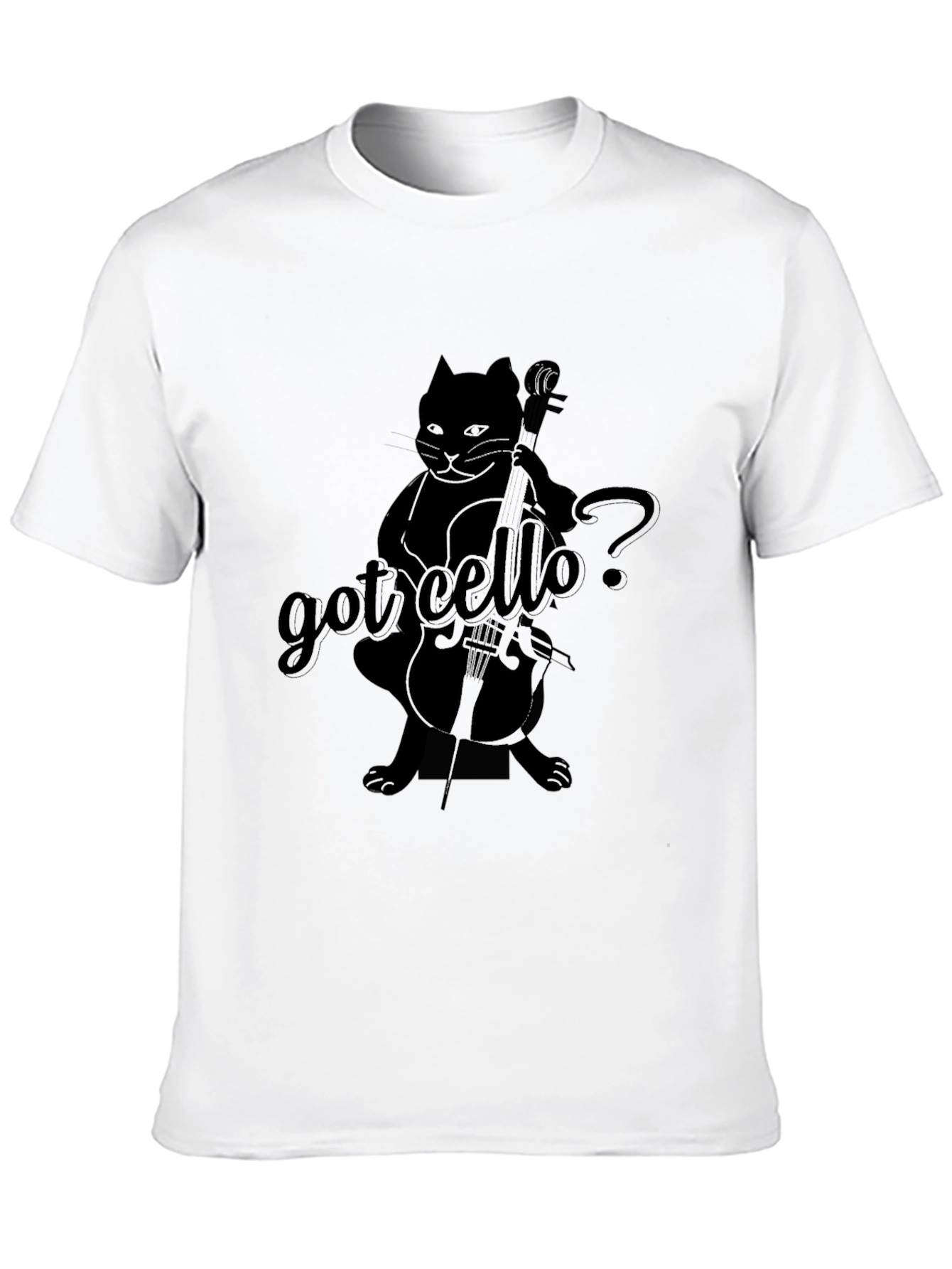 Got Cello? Funny Cat Musician Black T-Shirt