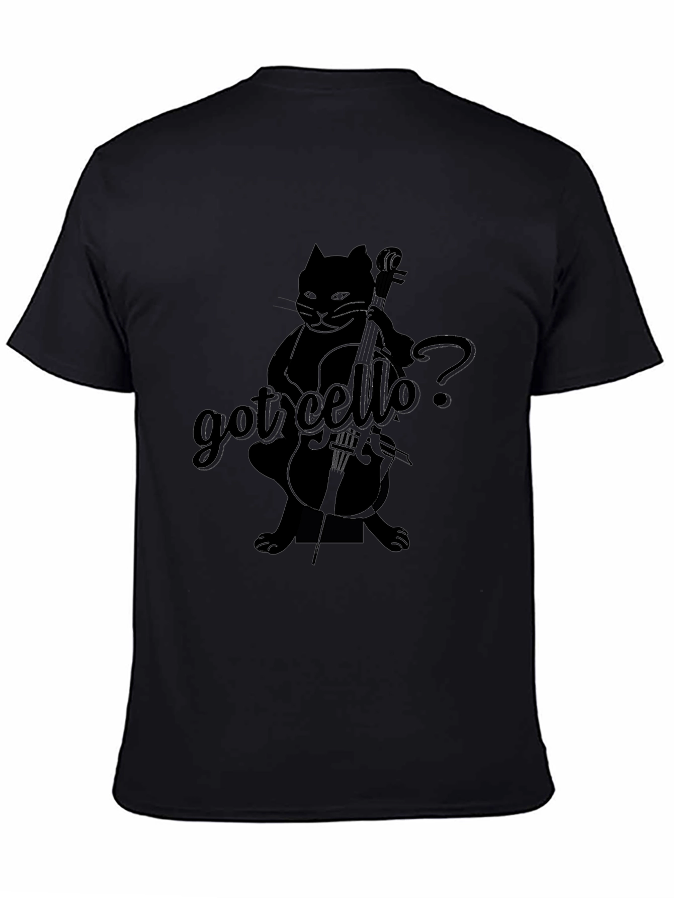 Got Cello? Funny Cat Musician Black T-Shirt