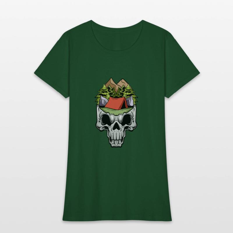Camper Campsite Skull Skeleton Head Camp Camping