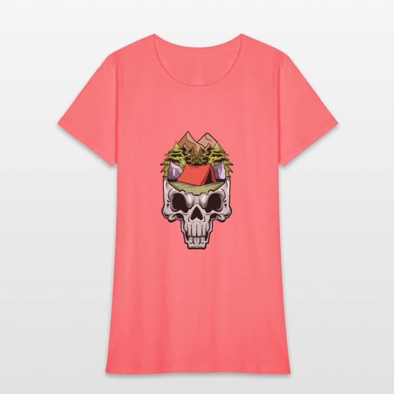 Camper Campsite Skull Skeleton Head Camp Camping