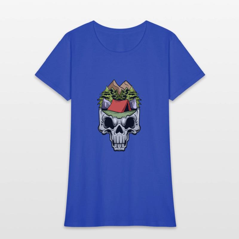 Camper Campsite Skull Skeleton Head Camp Camping