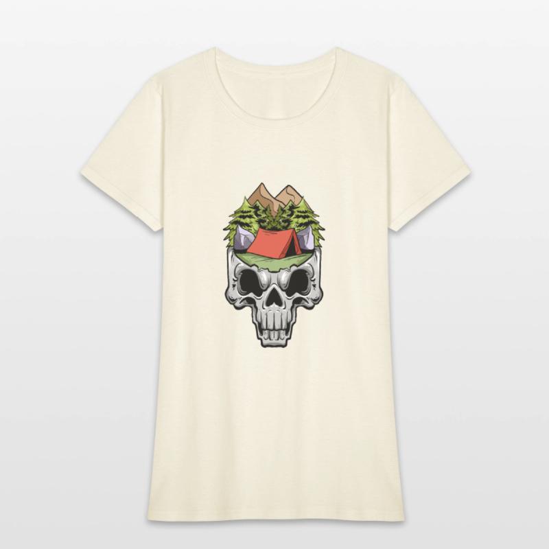 Camper Campsite Skull Skeleton Head Camp Camping