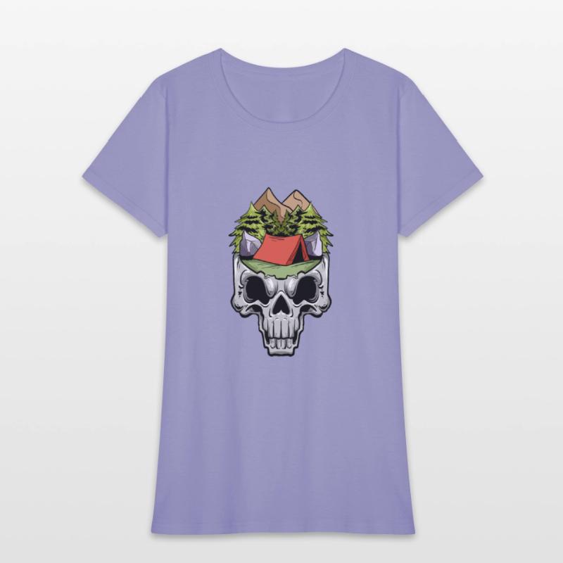 Camper Campsite Skull Skeleton Head Camp Camping