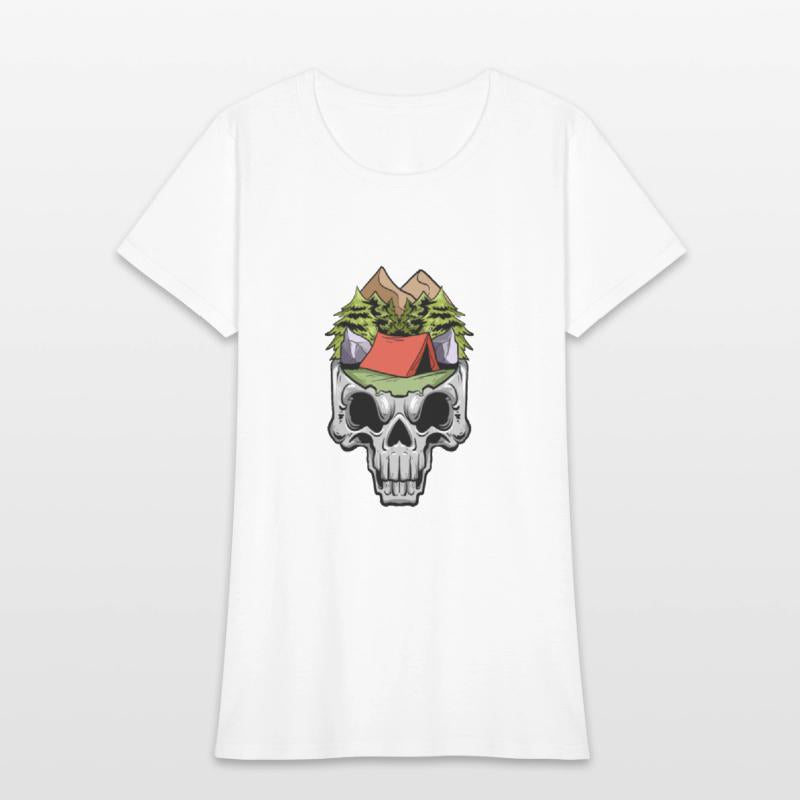 Camper Campsite Skull Skeleton Head Camp Camping