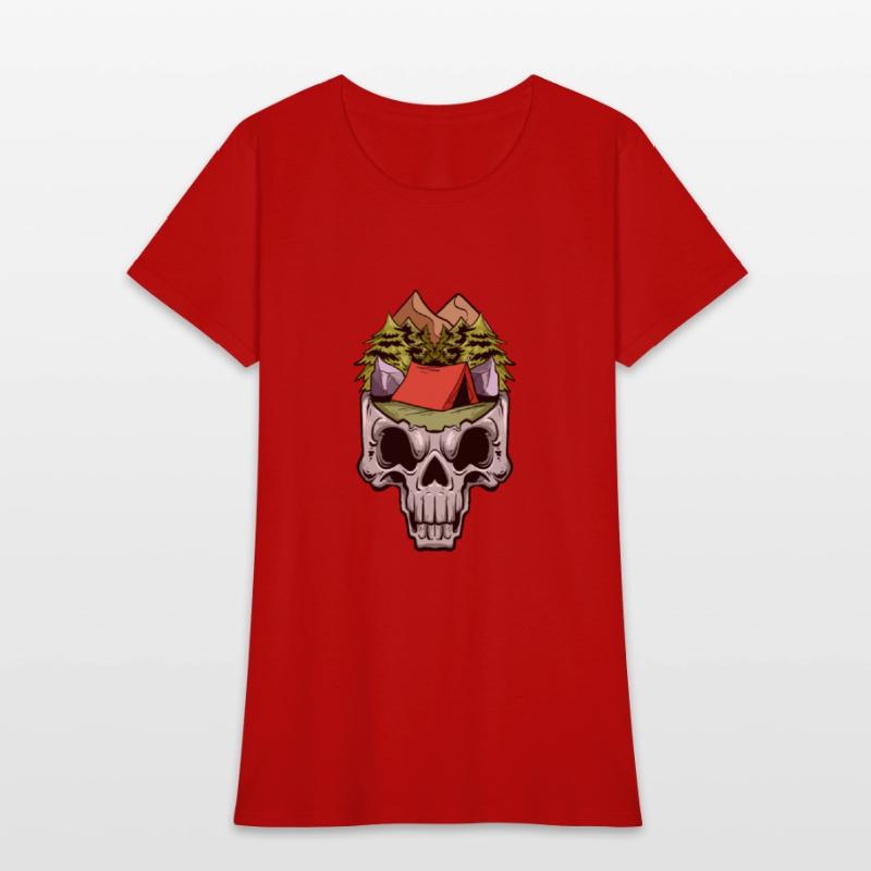 Camper Campsite Skull Skeleton Head Camp Camping