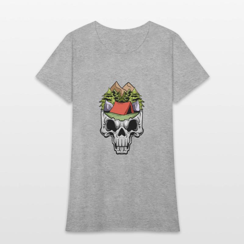 Camper Campsite Skull Skeleton Head Camp Camping