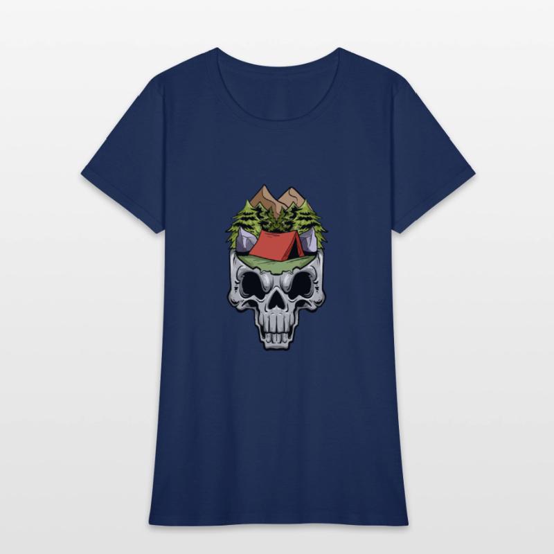 Camper Campsite Skull Skeleton Head Camp Camping