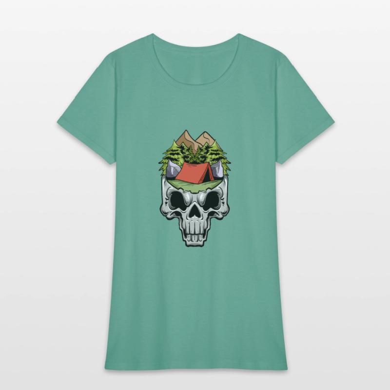 Camper Campsite Skull Skeleton Head Camp Camping