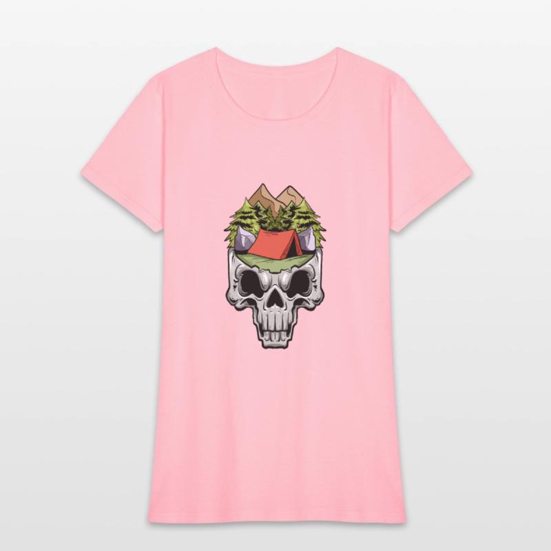 Camper Campsite Skull Skeleton Head Camp Camping