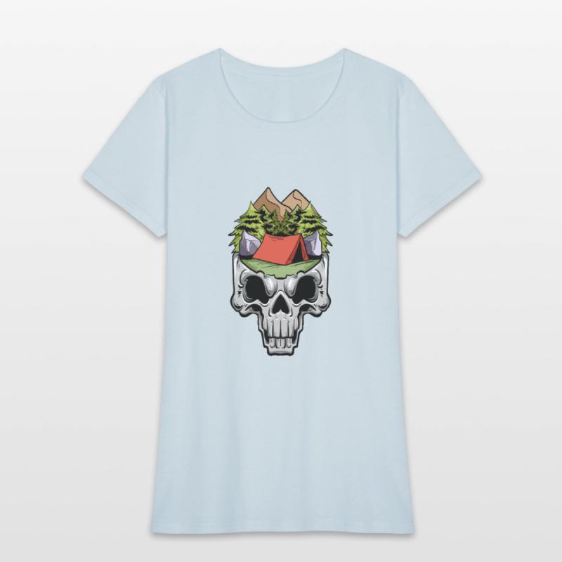 Camper Campsite Skull Skeleton Head Camp Camping
