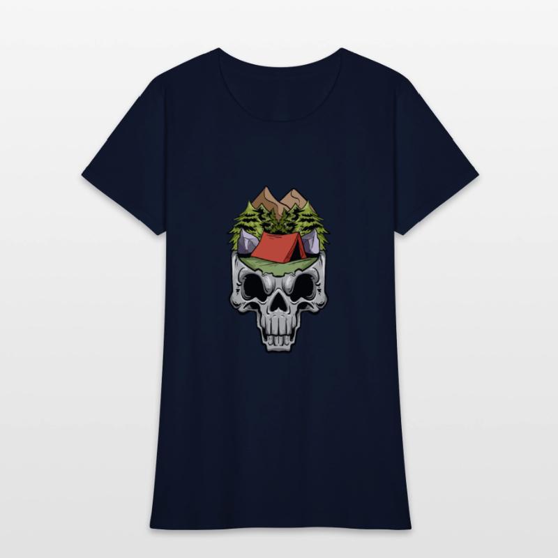 Camper Campsite Skull Skeleton Head Camp Camping