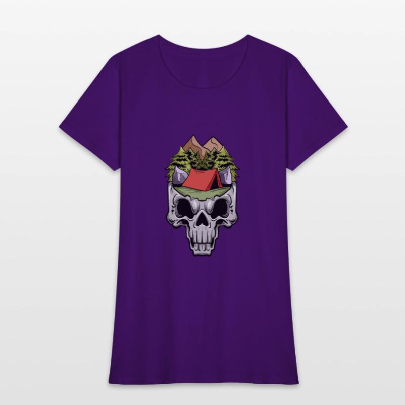 Camper Campsite Skull Skeleton Head Camp Camping