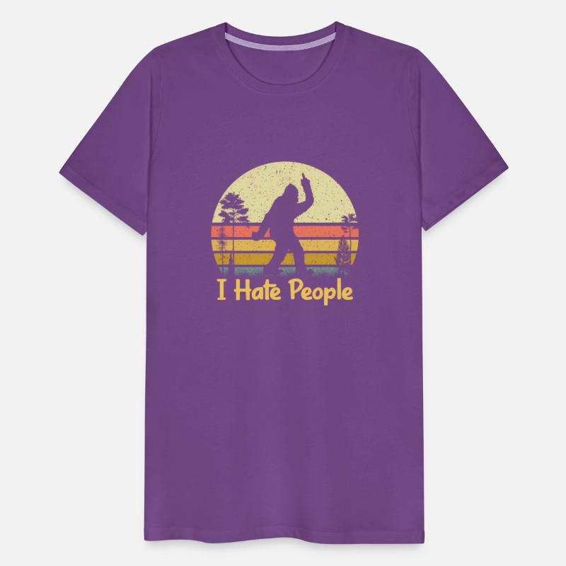Camping Bigfoot Sasquatch Middle Finger I Hate
