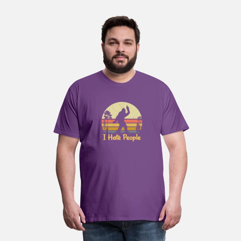 Camping Bigfoot Sasquatch Middle Finger I Hate