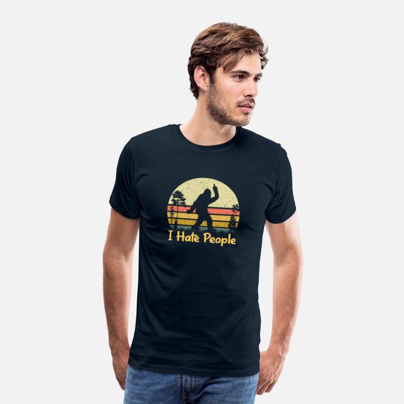 Camping Bigfoot Sasquatch Middle Finger I Hate