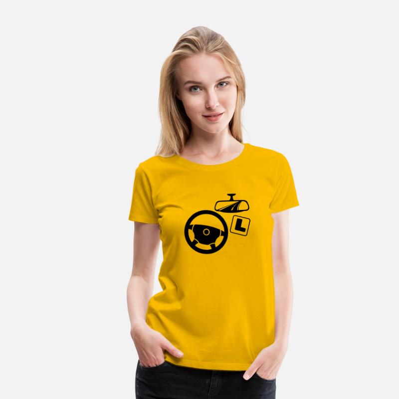 Car driving instructor logo with mirror lesson