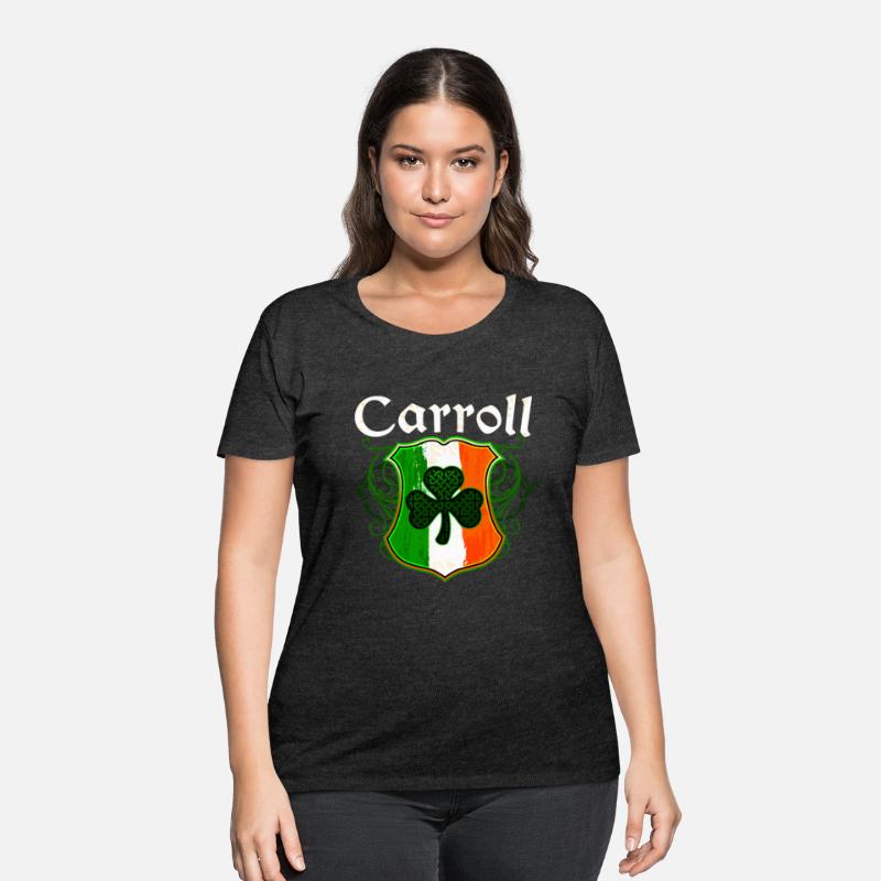 Carroll Irish Surname Ireland Flag Shield Shamrock