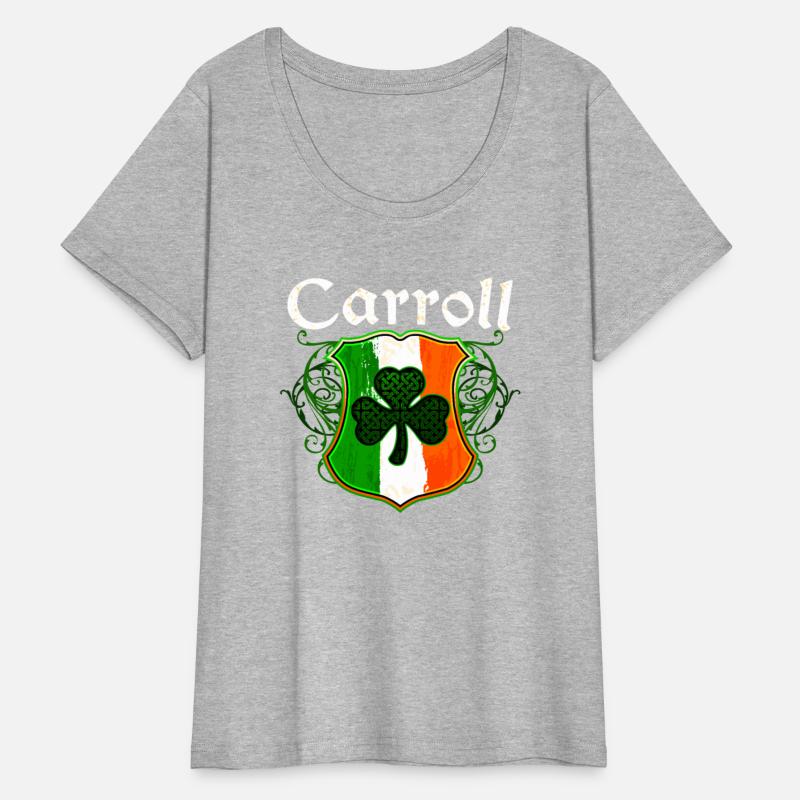 Carroll Irish Surname Ireland Flag Shield Shamrock