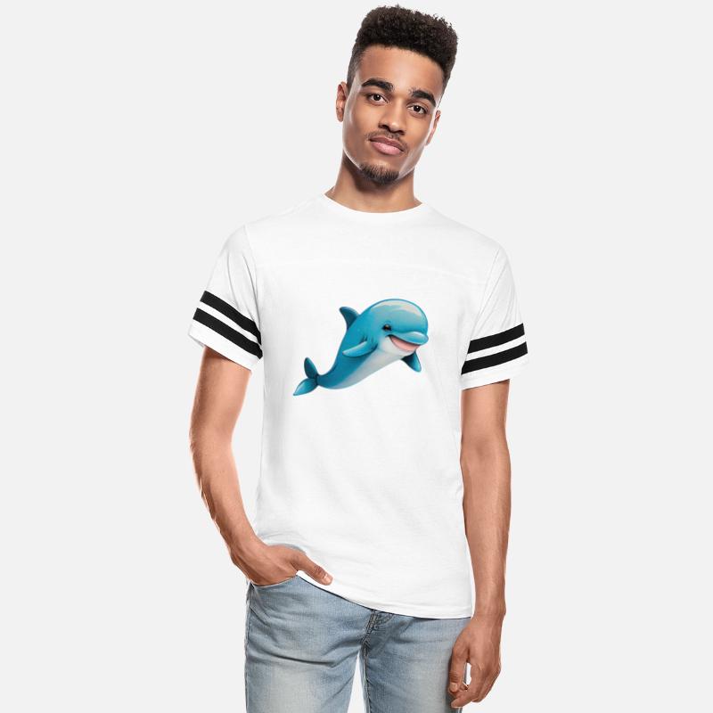 Cartoon Dolphin Grinning for the Camera
