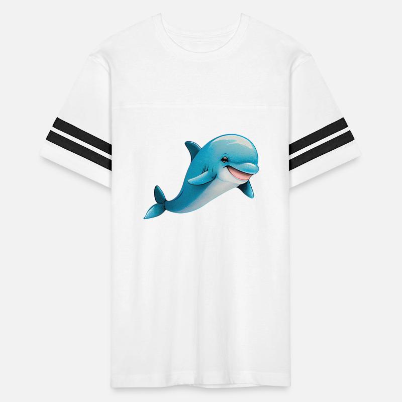 Cartoon Dolphin Grinning for the Camera