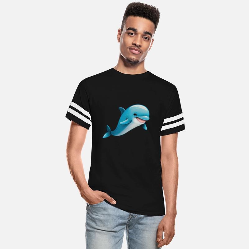 Cartoon Dolphin Grinning for the Camera
