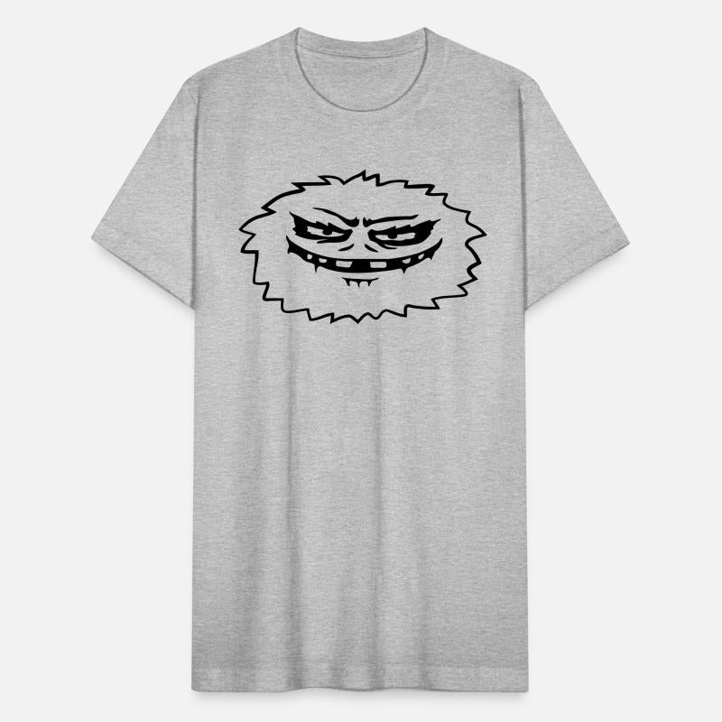 Cartoon hairy evil monster