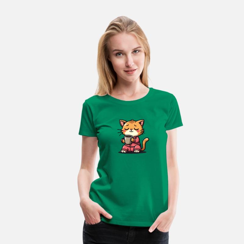 Cat Drinking coffee