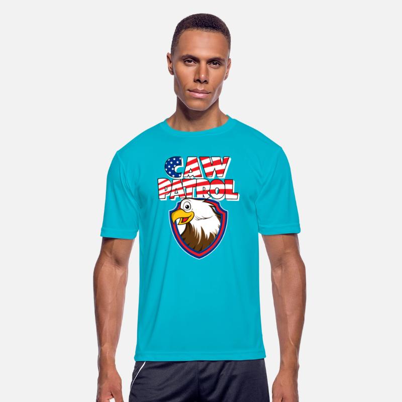 Caw Patrol Bald Eagle American Red White Blue Flag