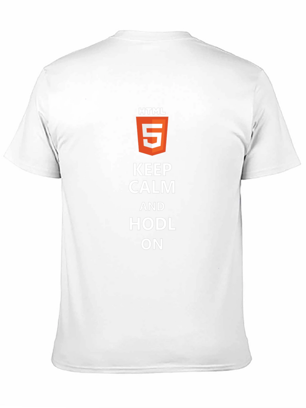 Keep Calm & HODL On HTML5 Black T-Shirt