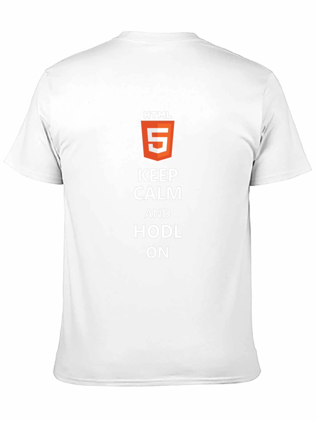 Keep Calm & HODL On HTML5 Black T-Shirt