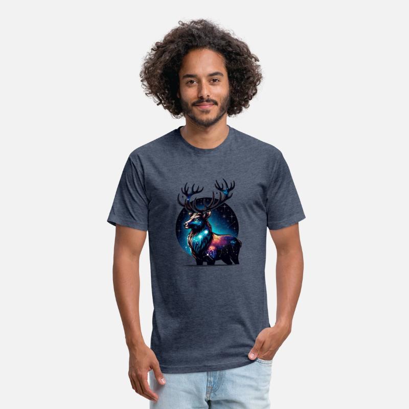 Celestial Stag with Cosmic Night Sky