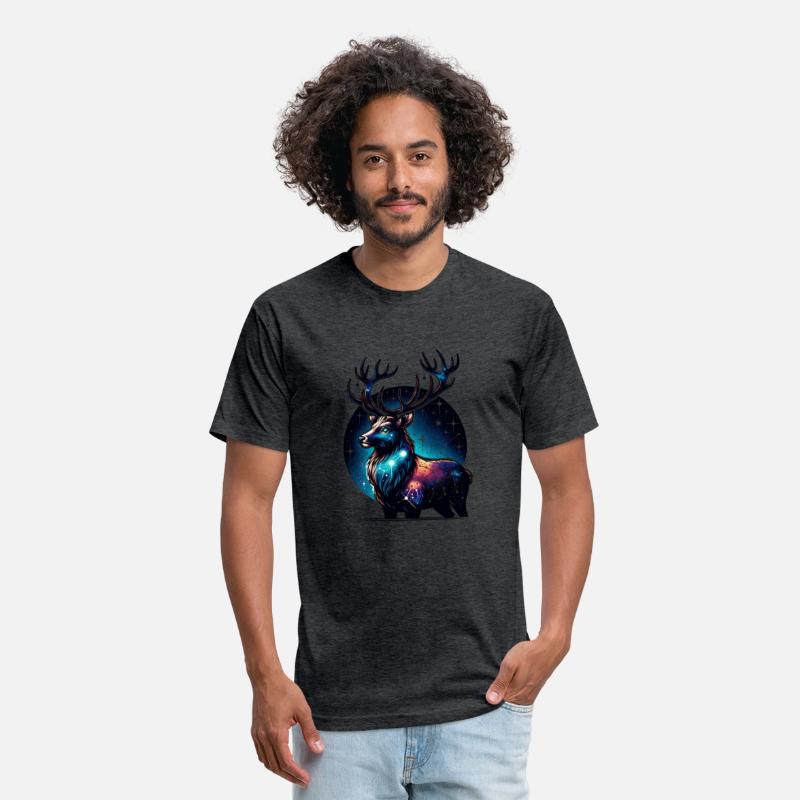 Celestial Stag with Cosmic Night Sky