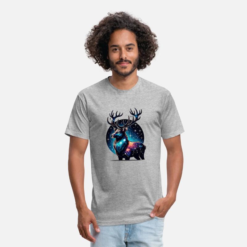 Celestial Stag with Cosmic Night Sky
