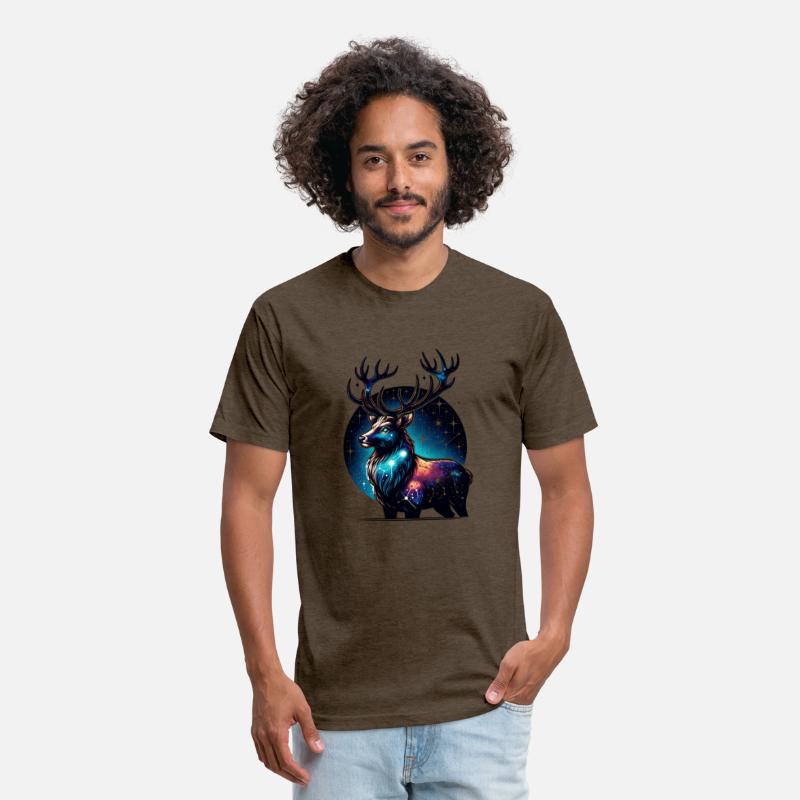 Celestial Stag with Cosmic Night Sky