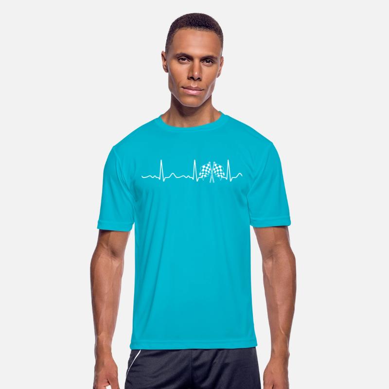 Checkered flag - heartbeat, pulse, heart line, EKG