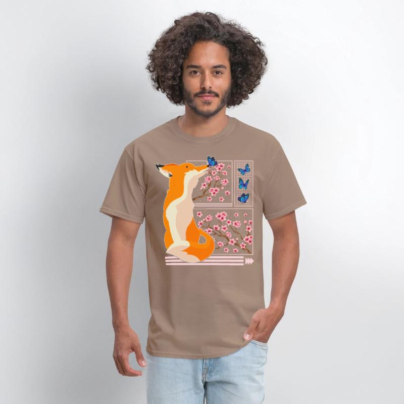 Cherry Blossom Shirt, Fox Japanese Cherry Blossom