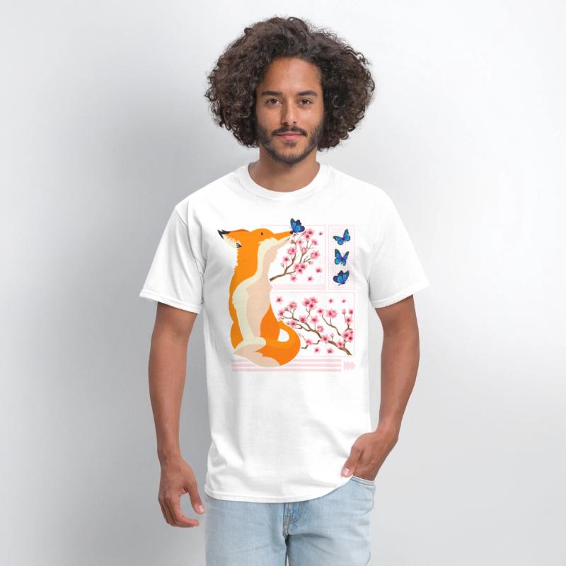 Cherry Blossom Shirt, Fox Japanese Cherry Blossom