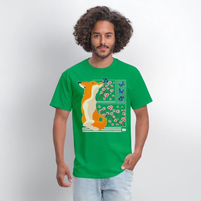 Cherry Blossom Shirt, Fox Japanese Cherry Blossom