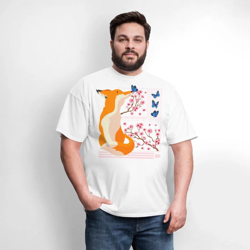 Cherry Blossom Shirt, Fox Japanese Cherry Blossom