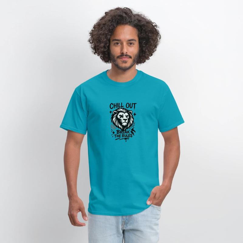 Chill Out Lion – Break the Rules Motivational Graf