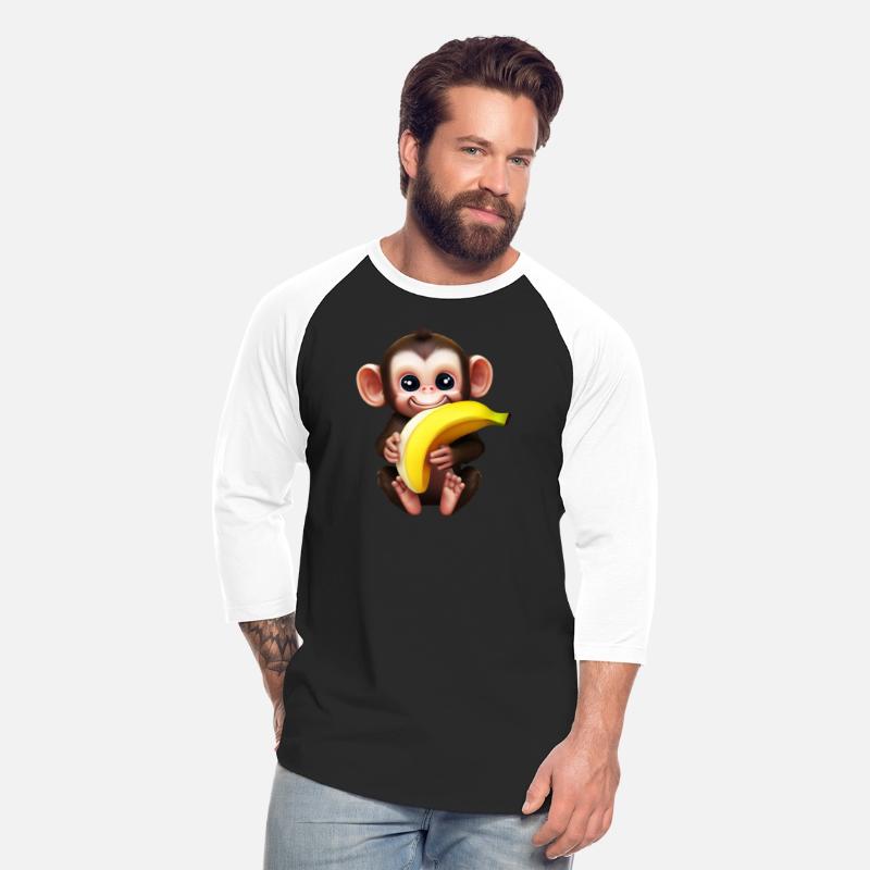 Chimpanzee with Banana - Monkey Lover Design