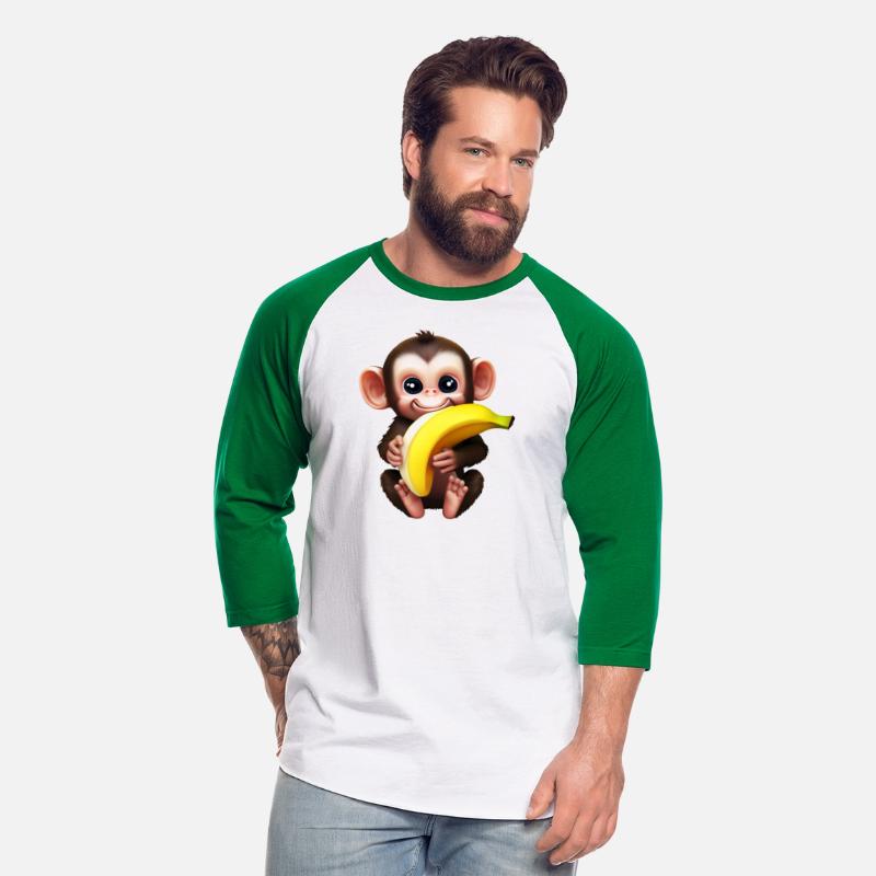 Chimpanzee with Banana - Monkey Lover Design