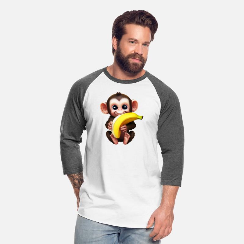 Chimpanzee with Banana - Monkey Lover Design