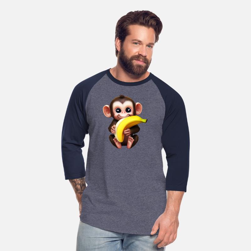 Chimpanzee with Banana - Monkey Lover Design
