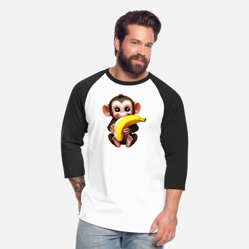 Chimpanzee with Banana - Monkey Lover Design