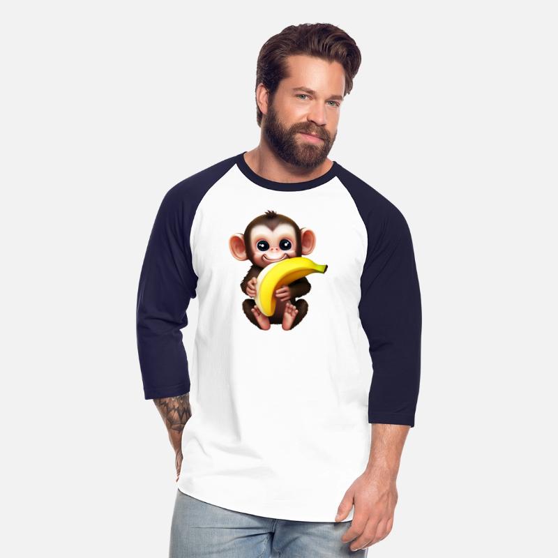Chimpanzee with Banana - Monkey Lover Design