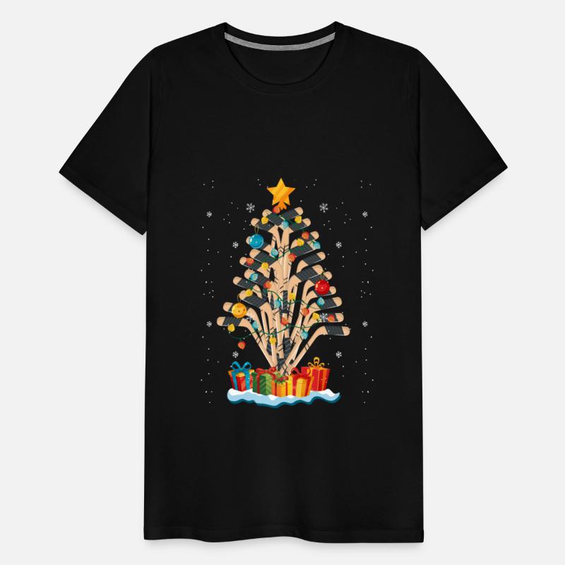 Christmas Tree Hockey Sticks Funny Hockey Lovers