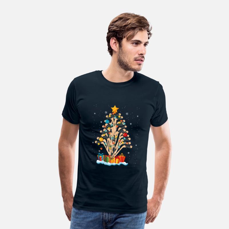 Christmas Tree Hockey Sticks Funny Hockey Lovers