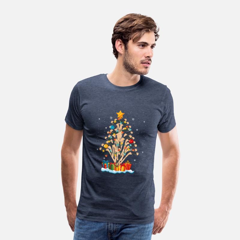 Christmas Tree Hockey Sticks Funny Hockey Lovers