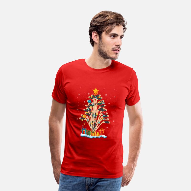 Christmas Tree Hockey Sticks Funny Hockey Lovers